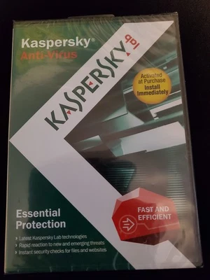 KASPERSKEY Lab Anti-Virus Protection PC Essential Protection NEW Sealed - Image 1 of 2