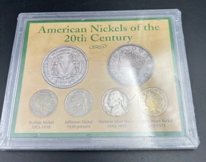 American Nickels 20th Century 4 Coin Set Buffalo Jefferson V Nickel Circulated - Picture 1 of 6