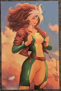 Póster firmado X-Men 2025 SDCC DAVID NAKAYAMA ADN ROGUE IMPRESIÓN ARTÍSTICA - Imagen 1 de 1