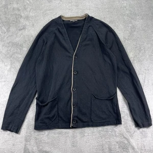 James Perse Los Angeles Cardigan Sweater Womens 3 Black Long Sleeve Button Front - Picture 1 of 13