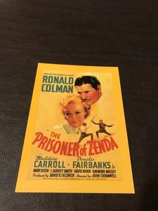 UNPOSTED  MOVIE 4 X 6 POSTCARD - THE PRISONER OF ZENDA - Picture 1 of 2
