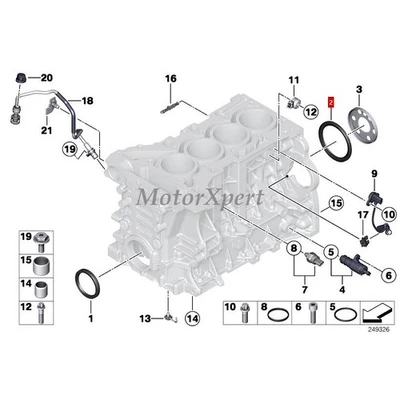 Оригинальное уплотнение заднего коленчатого вала 81-40292-00 для 2007-19 BMW 228i 528i 530i X1 X3 X5 X6 - Изображение 1 из 4