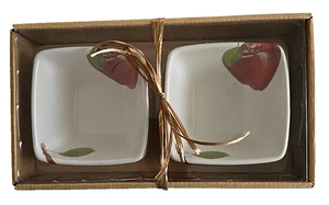Macys The Cellar Entertaining 4 Stonewear 4" Aperitivos Dips Cuencos Manzanas Nuevo - Imagen 1 de 9