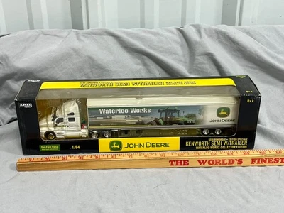 Kenworth Semi Truck John Deere WATERLOO WORKS 7030 Tractor  Ertl 1:64 Diecast - Image 1 of 4