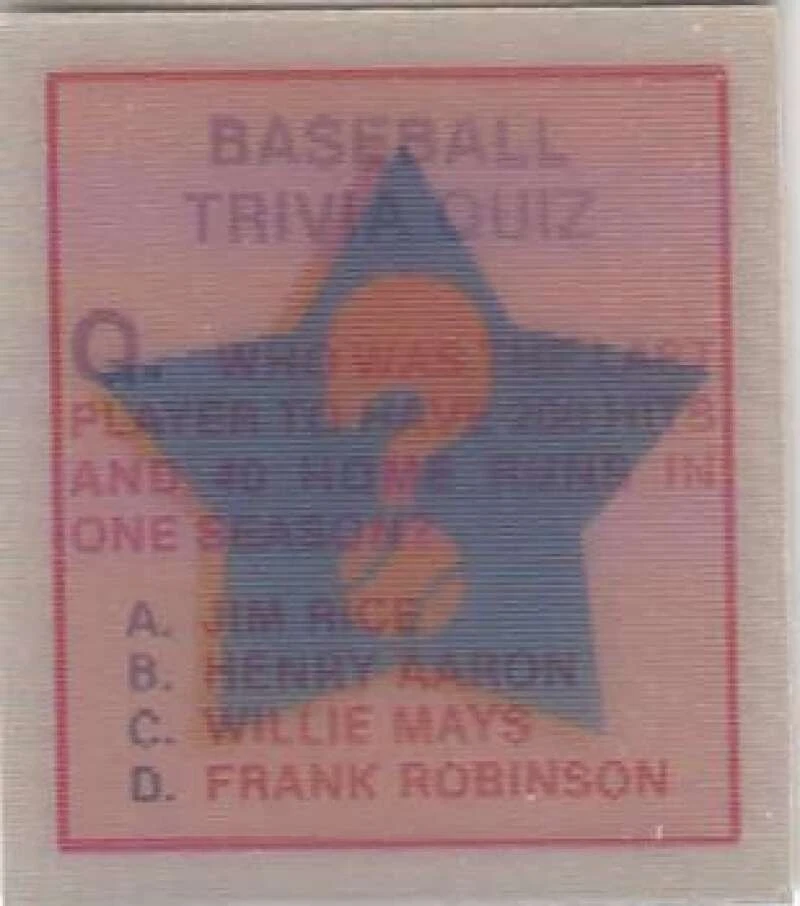 1986 Sportflic Trivia Cards (All Versions) MLB Baseball Trading Pick From List - Image 1 of 1