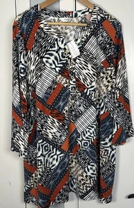 Top CJ Banks 2x para mujer azul rojo blanco - Imagen 1 de 5