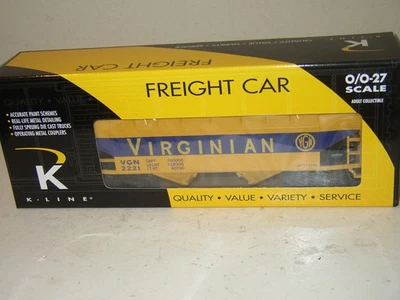 K Line Virginian Smooth Hopper w/ Coal Load K621 44624 #2221 NEW NIB - Image 1 of 3
