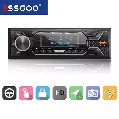Autoradio mit Bluetooth BT MP3 Player USB SD Aux FM TF Freisprech 7 Farben 1DIN - Bild 1 von 4
