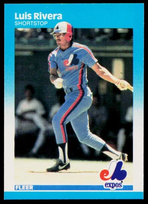 1987 Fleer Luis Rivera #330 Montreal Expos - Image 1 of 2