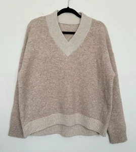 Lululemon Alpaca Wool Blend V Neck Sweater Varsity Boucle Comfort Women's Small - Picture 1 of 9