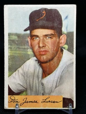Tarjeta de novato 1954 Bowman Don Larsen #101 - Baltimore Orioles (arruga)  Foto 1 de 4