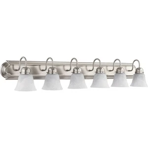 Quorum International 5094-6-165 Fort Worth Bathroom Vanity Light Satin Nickel - Picture 1 of 1