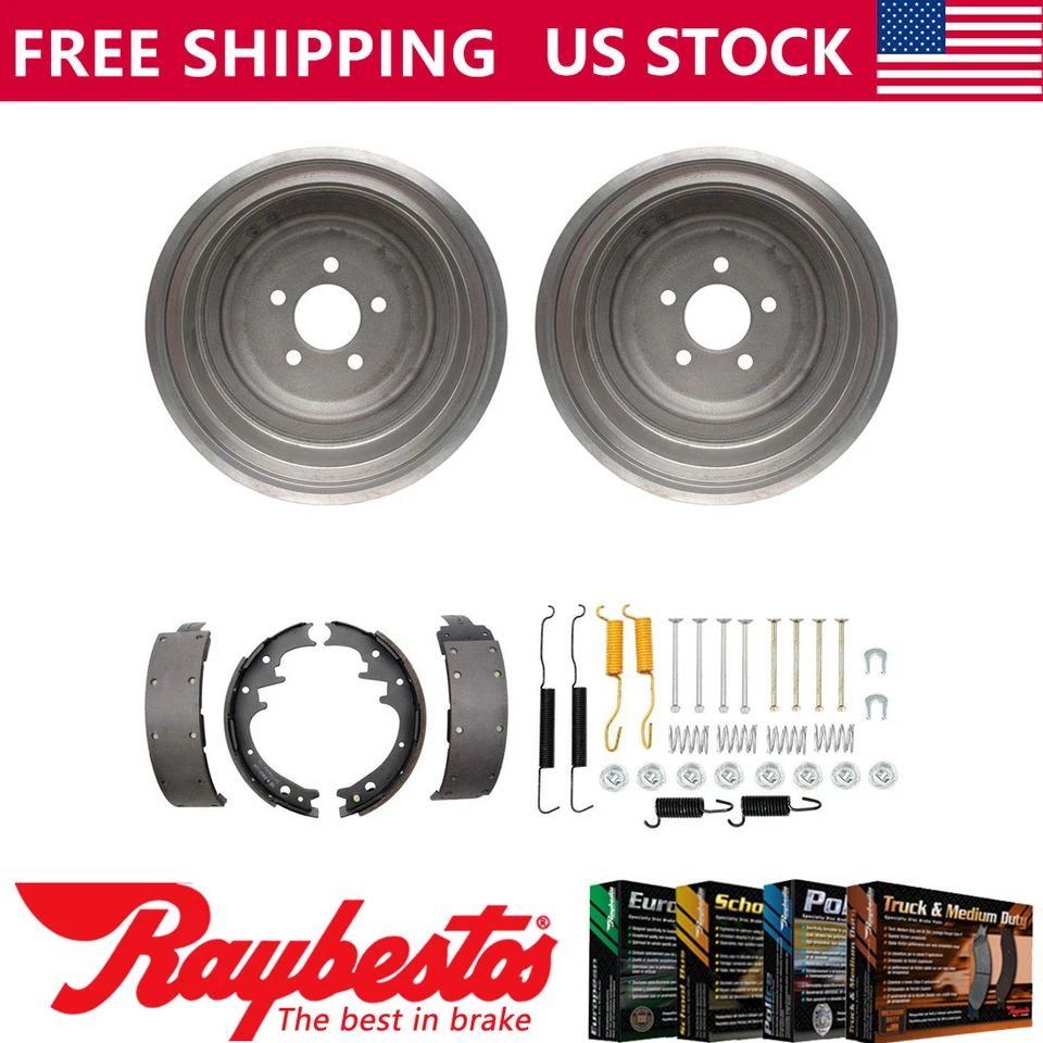 Rear Kit Brake Drums & Brake Shoes Hardware Kit For 1973-1974 Plymouth Barracuda - Image 1 of 4