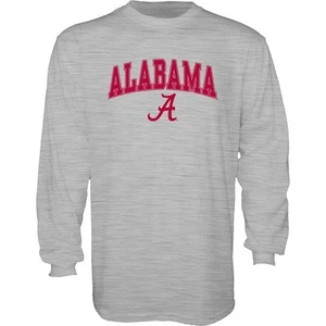 Men's Alabama Crimson Tide Long Sleeve T Shirt Gray Arching Over, Gray, Medium - Picture 1 of 4
