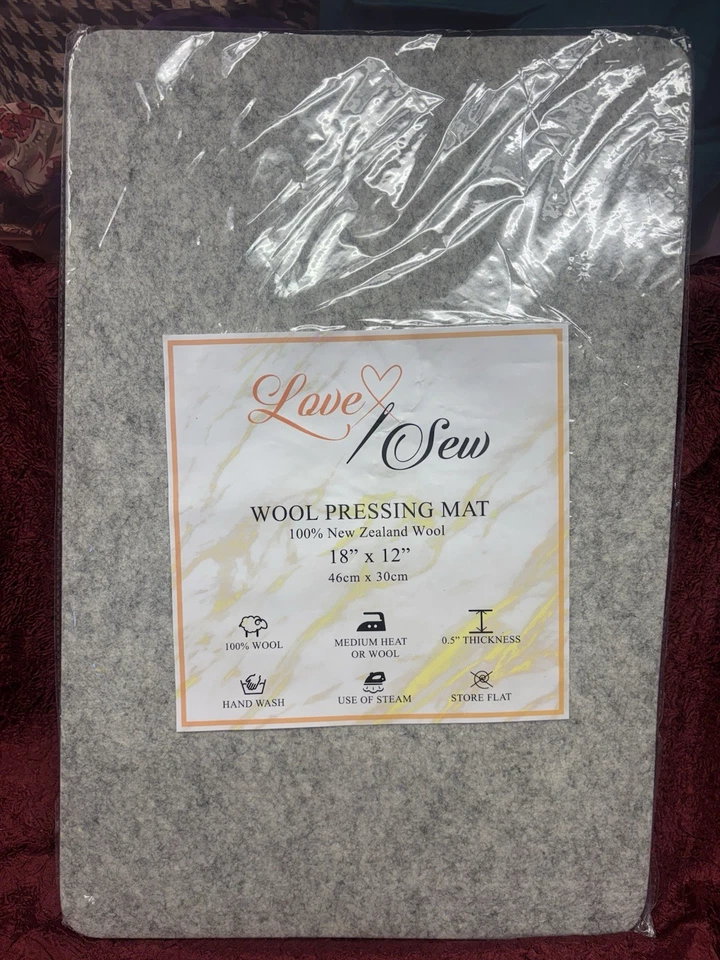 Love Sew™ Wool Pressing Mat • 18” x 12” 100% New Zealand Wool - Image 1 of 1