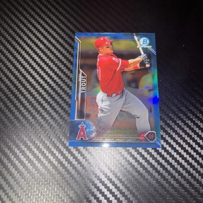  MIKE TROUT 2016 Bowman Chrome True Blue Refractor 130/150   - Image 1 of 3