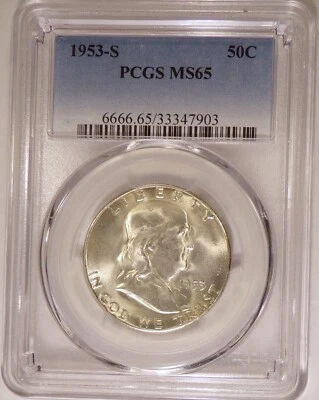 1953-S    Franklin Half PCGS MS65 Bushmaster - Image 1 of 2