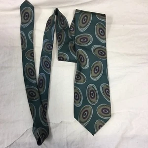 Christian Dior Monsieur Tie 100% ITALIAN SILK GREEN BURGUNDY GOLD FLORAL 4 X 57 - Picture 1 of 8