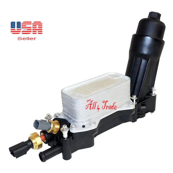 Juego de enfriador de aceite de motor y carcasa de filtro de aceite y sensores de presión y temperatura de aceite Foto 1 de 4