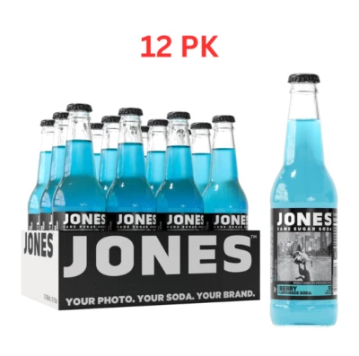 Jones Soda Co. Cane Sugar Berry Lemonade Soda 12oz (12-Bottles) - Image 1 of 2