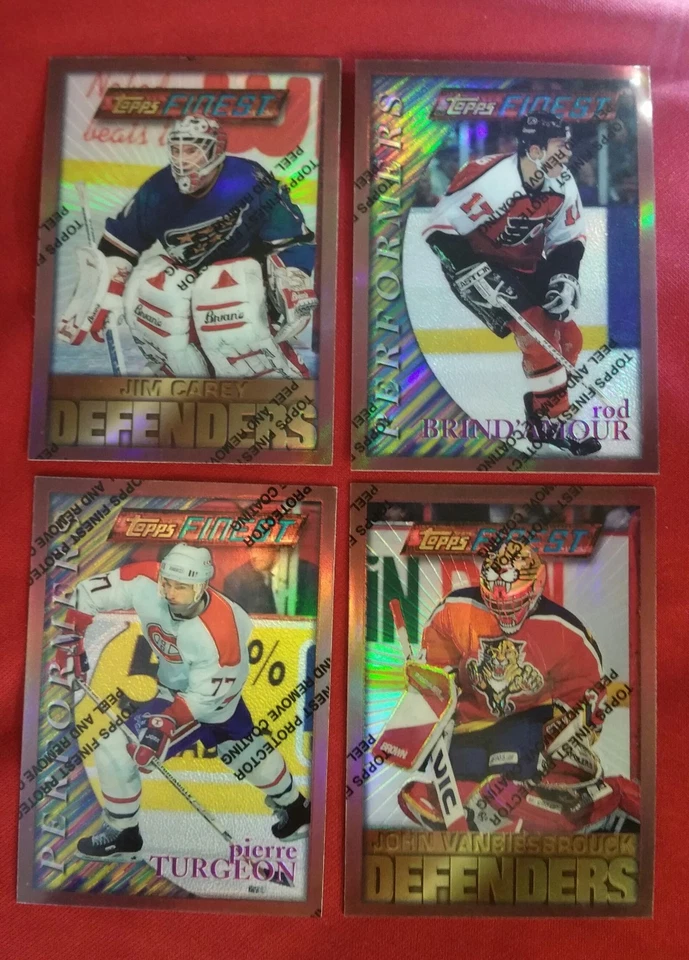 1995-96 Topps Finest Refractor Brodeur ROY GOLD Jovanovski LeClair - Image 1 of 1