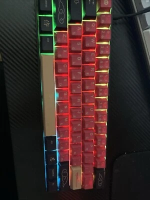 HK61 Gaming Keyboard (Blue Switches) Pudding swapped Keycaps - Image 1 of 4