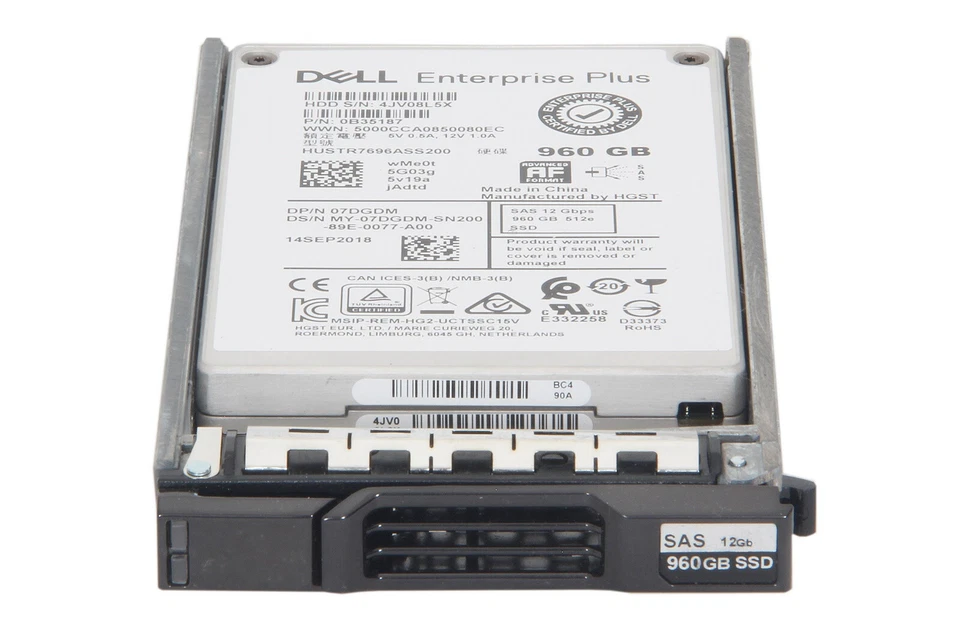 DELL Enterprise 960GB SAS 12G SSD 2.5" SFF Compellent / 07DGDM - Bild 1 von 1