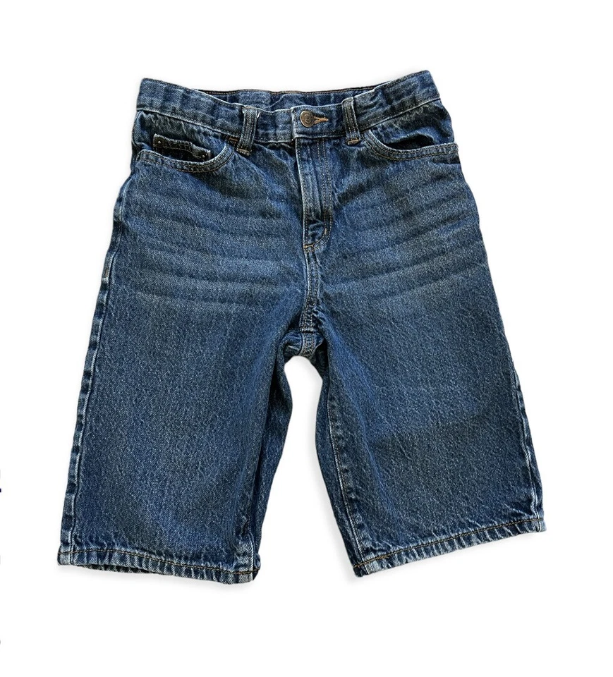 Pantalones cortos de mezclilla Crazy 8 Stonewash para niños con cintura ajustable con lengüeta - talla 14 Foto 1 de 1