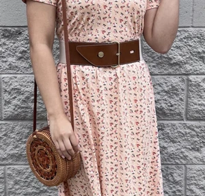 NUEVO CON ETIQUETAS TALLA [M/L] Cinturón de cintura marrón Michael Kors - Imagen 1 de 8