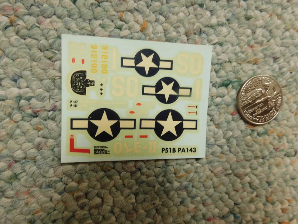 Monogram decals 1/72 Mustang P-51B C48 - Image 1 of 1