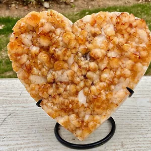 4.67LB Natural yellow crystal hand carved love crystal spiritual healing - Picture 1 of 17