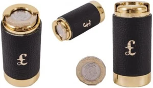 PORTAMONEDAS DE 1 LIBRA PORTAMONEDAS PORTA UNA LIBRA TAXI AUTOBÚS COMERCIANTE CUERO LECHERO - Imagen 1 de 8