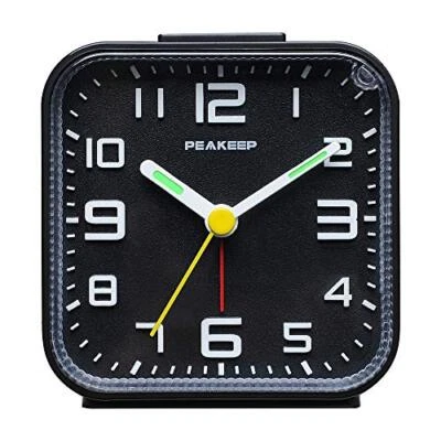 Peakeep Pequeño Reloj Despertador de Viaje Analógico a Batería Colores Surtidos  Foto 1 de 4