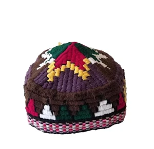 AUTHENTIC UZBEK TRIBAL HAND STITCHED TRIBAL BOYSUN HAT - UNISEX - 21" - Picture 1 of 4