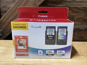 NEW-2PK PG-240XL CL-241XL Inkjet Cartridge-Canon Genuine OEM- NEW Factory Sealed - Picture 1 of 3