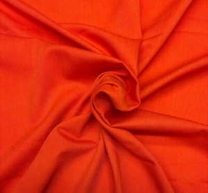 ORANGE 8oz TWILL APPAREL ULTRASOFT FLAME RESISTANT FR FABRIC BY THE YARD 61"W - Picture 1 of 5