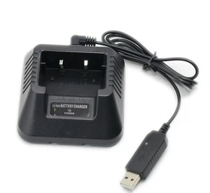 USB Car Radio Battery Charger For BAOFENG BF-UV5R UV5RA UV5RB Walkie Talkie - Picture 1 of 3