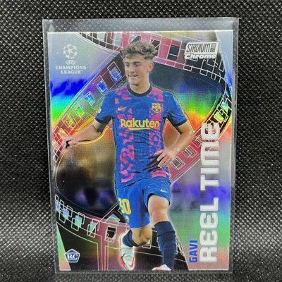 Gavi Reel Time #RT-GAV Topps Stadium Club Chrome 2021-22 UEFA BAR Spain RC - Image 1 of 2