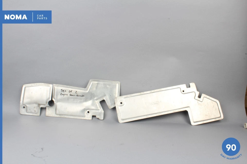 Комплект из 2 оригинальных теплозащитных экранов для переднего правого и левого нижнего кузова 97–06 Jaguar XK8 X100 - Изображение 1 из 4