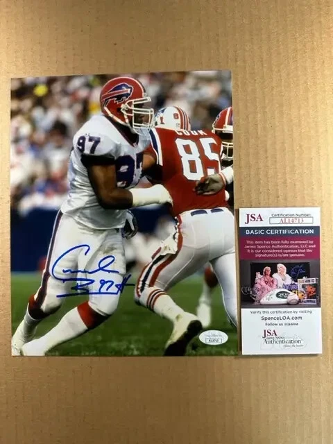 Foto autografada 8x10 de Cornelius Bennett com certificado de autenticidade JSA Buffalo Bills - Imagem 1 de 1