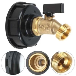 Adaptador de tanque de agua IBC de 275-330 galones accesorios de latón conector de válvula - Imagen 1 de 12