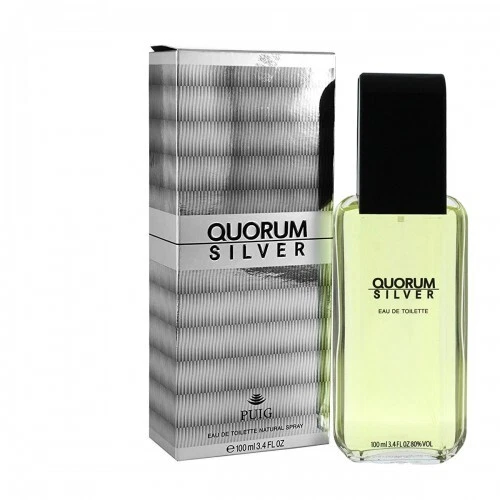 Antonio Puig Quorum Silver Eau De Toilette Hommes Neuf 100 ml