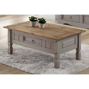 Palmea Solid Wood Coffee Table with Storage - Picture 1 of 4