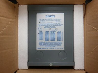 Sebco 1023-12 150W 120/12 Volt Low Voltage Lighting Transformer Indoor/Outdoor - Image 1 of 4