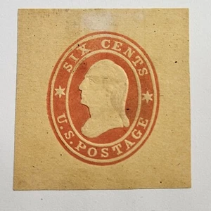 US Cut Square Sc U31, 6c red on buff - Reprint, Mint CV$75.00 (504C89) - Picture 1 of 1