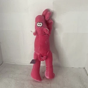 Vintage B.J. Toy Company Pink Pig Sound Making Hanging Cute Plush Still Works - Picture 1 of 5