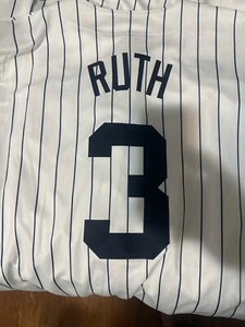 New York Yankees Babe Ruth #3 Nike Men's White Cooperstown Collection MLB Jersey - Picture 1 of 5