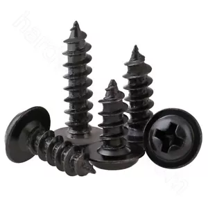 Kreuzschlitz Rundkopfwaschmaschine selbstschneidende Blechschrauben M1.2-M4 schwarz-Zink - Bild 1 von 6