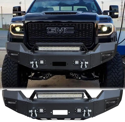 Fit 2015-2019 GMC Sierra 2500/3500 HD GMT K2XX  Front Bumper Steel w/Winch Plate - Image 1 of 4