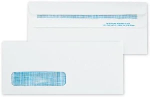 92508 Einzelfenster vertraulicher Umschlag selbstversiegelnd 8 5/8 x 3 5/8 Zoll MENGE 250 - Bild 1 von 1